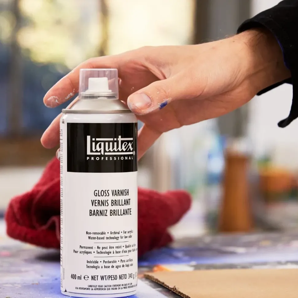 Spray aerosol barniz acrílico profesional Liquitex 400ml