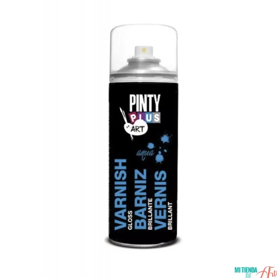 Spray Aerosol Barniz brillante al agua Pinty Plus