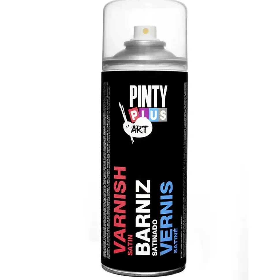 Spray Aerosol Barniz satinado para manualidades Pinty Plus