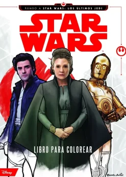Star Wars Rumbo a los últimos Jedi Libro para colorear
