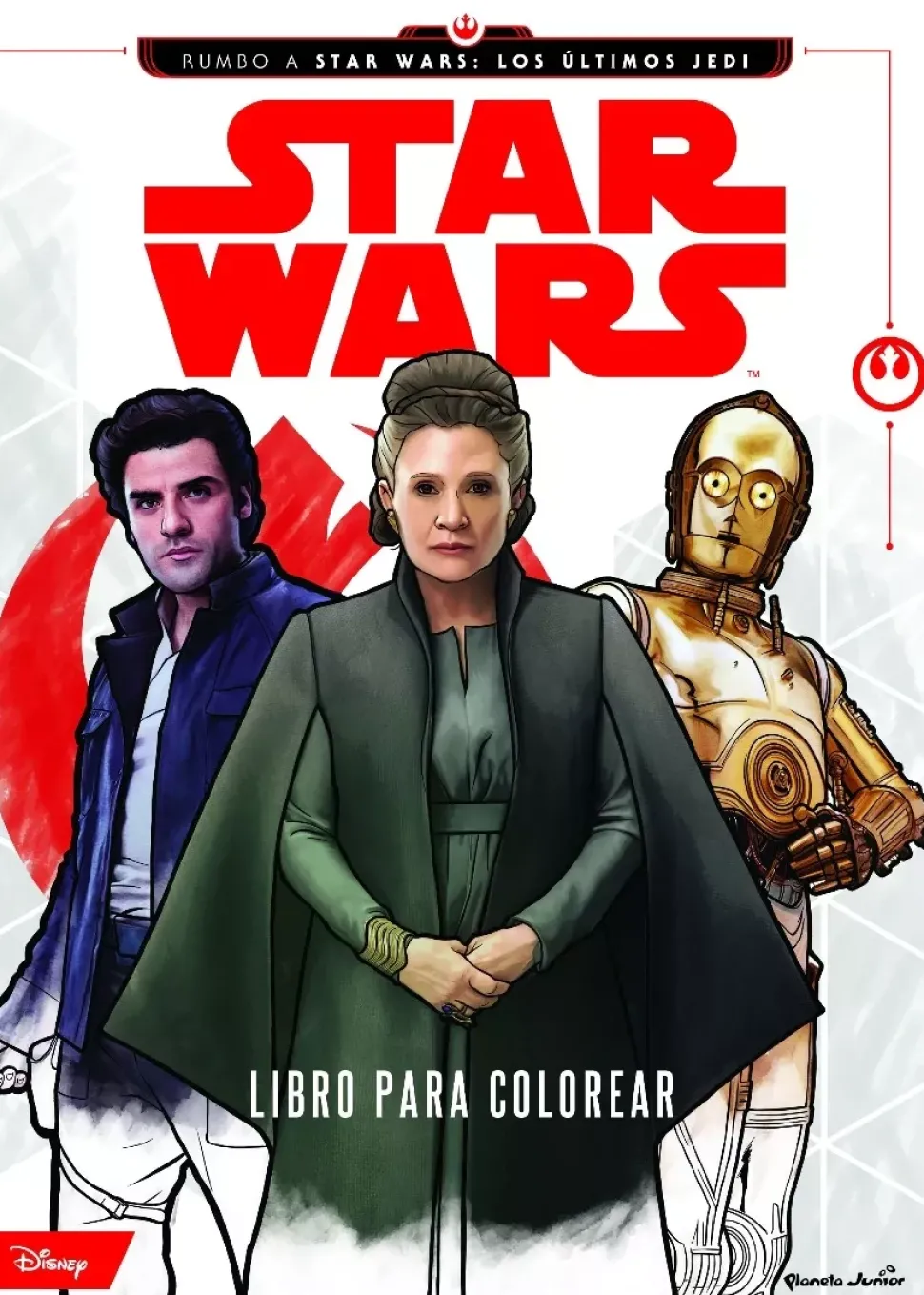 Star Wars Rumbo a los últimos Jedi Libro para colorear