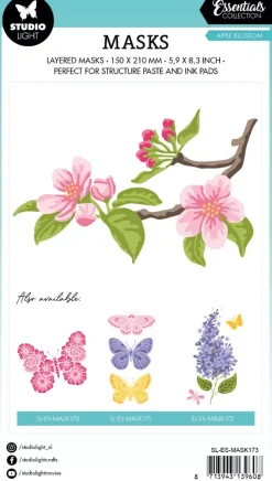 Stencil Apple Blossom Essentials Studio Light 15x21cm