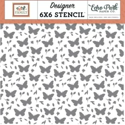 Stencil Butterflies And Stems Family Echo Park