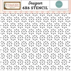 Stencil Cowgirl Flower Cowgirl Carta Bella 15x15cm