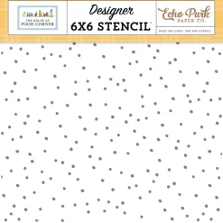 Stencil Favorite Day Dots The House At Pooh Corner Echo Park 15x15cm
