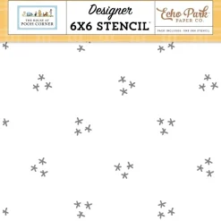 Stencil Friendship Flowers The House At Pooh Corner Echo Park 15x15cm