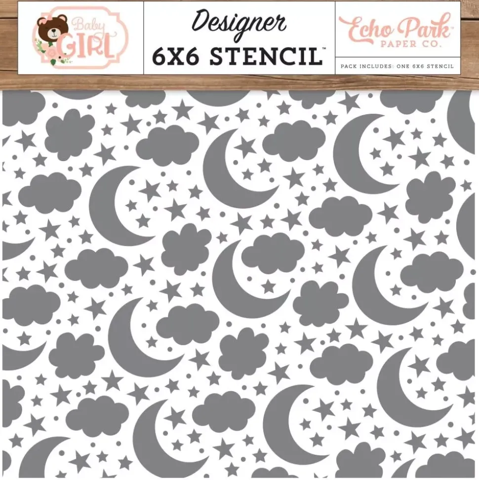 Stencil Good Night Baby Baby Girl Echo Park