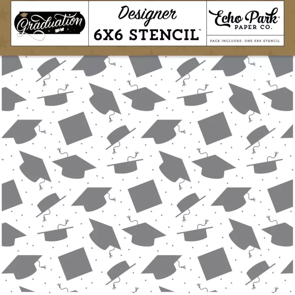 Stencil Graduation Day Graduation Echo Park 15x15cm