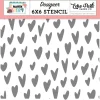 Stencil Happy Memories Hearts Telling Our Story Echo Park 15x15cm
