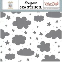 Stencil Little Dreamer Dream Big Little Boy Echo Park 15x15cm