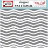 Stencil Sea Waves A Magical Voyage Echo Park 15x15cm