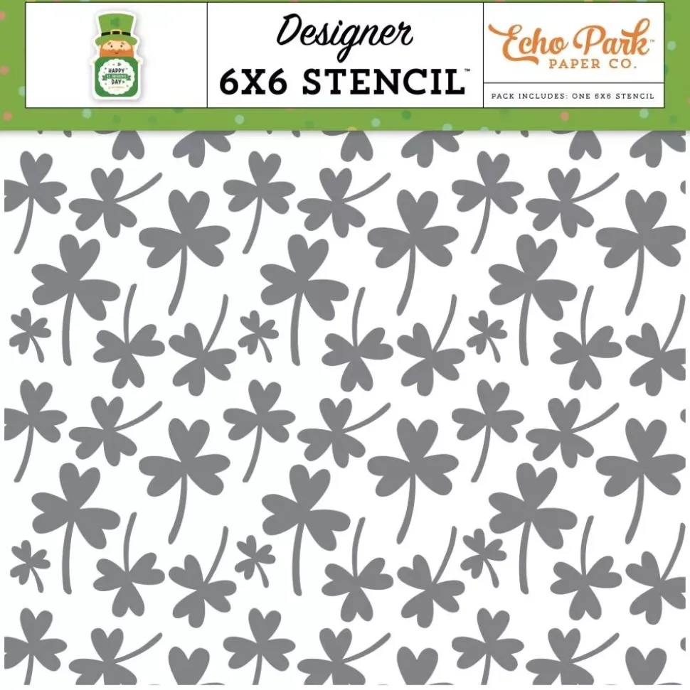 Stencil Shamrock And Roll Happy St. Patrick's Day Echo Park