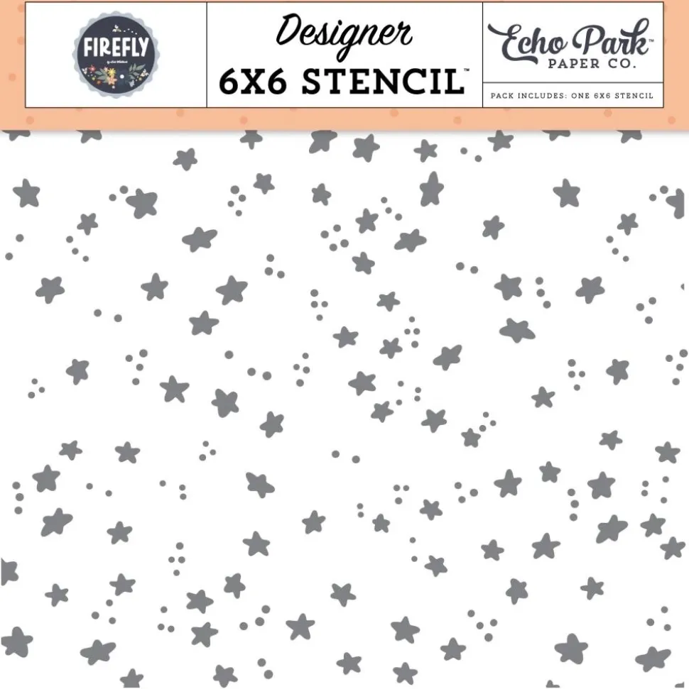 Stencil Shine Better Stars Firefly Echo Park 15x15cm