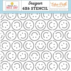 Stencil Smile More Have a Nice Day Echo Park 15x15cm