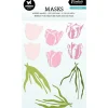 Stencil Tulip Flowers Essentials Studio Light 15x21cm