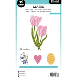 Stencil Tulip Flowers Essentials Studio Light 15x21cm