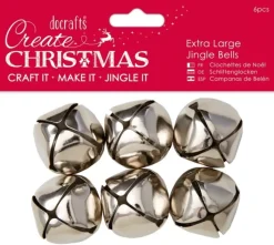 SUPER OFERTA **40%** Cascabeles Plateados 6 Unidades Docrafts