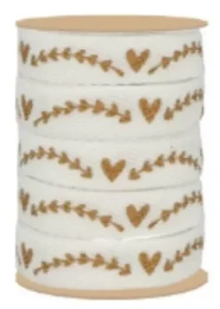 SUPER OFERTA **40%** Cinta Estampada Friso de Corazones On se Marie Artemio