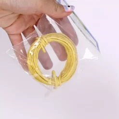 SUPER OFERTA **40%** Cordón de Papel con Alambre Amarillo Hobby Time 2mm