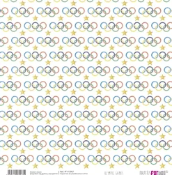 SUPER OFERTA **40%** Kit 10 Papeles de Tela Olympic Games PapersForYou 30x30cm