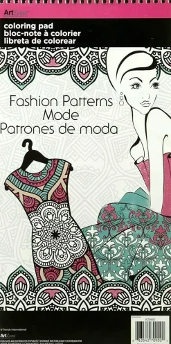 SUPER OFERTA **40%** Libro para colorear Patrones de moda ArtZone 15x30cm
