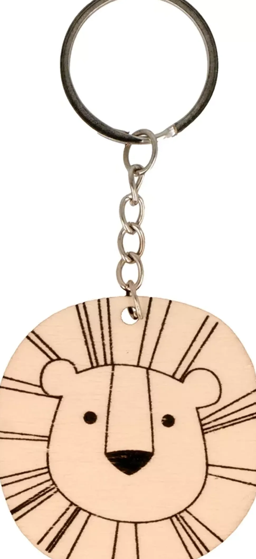 SUPER OFERTA **40%** Llavero de Madera Cara León Safari Artemio