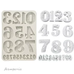 SUPER OFERTA **30%** Molde de silicona Números Romantic Gear Up For Christmas Stamperia A5