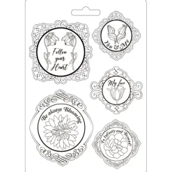 SUPER OFERTA **30%** Molde Flexible Frame Romantic Garden House Stamperia 21x29cm