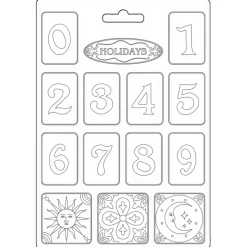 SUPER OFERTA **40%** Molde Flexible Números Blue Dream Stamperia 21x29cm