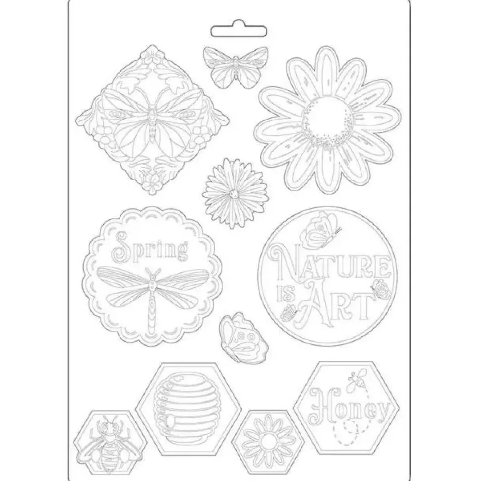 SUPER OFERTA **30%** Molde Flexible Nature is Art Atelier des Art Stamperia 21x29cm