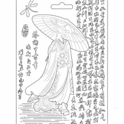 SUPER OFERTA **40%** Molde flexible Geisha Stamperia 14,8x21cm