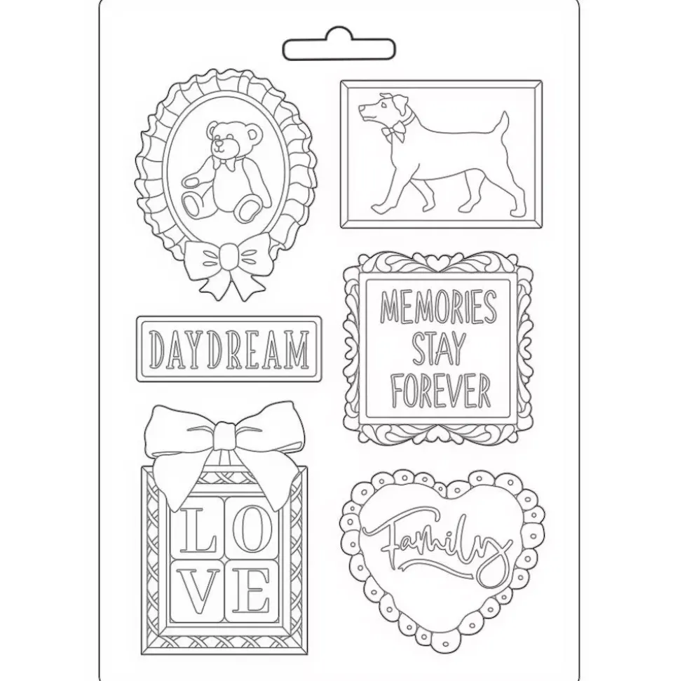 SUPER OFERTA **30%** Molde Flexible Frame & Quotes DayDream Stamperia 21x29cm