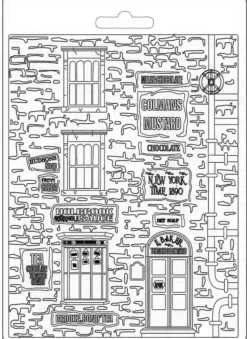 SUPER OFERTA **30%** Molde Flexible Edificios Sir Vagabond Aviator Stamperia 14x21cm
