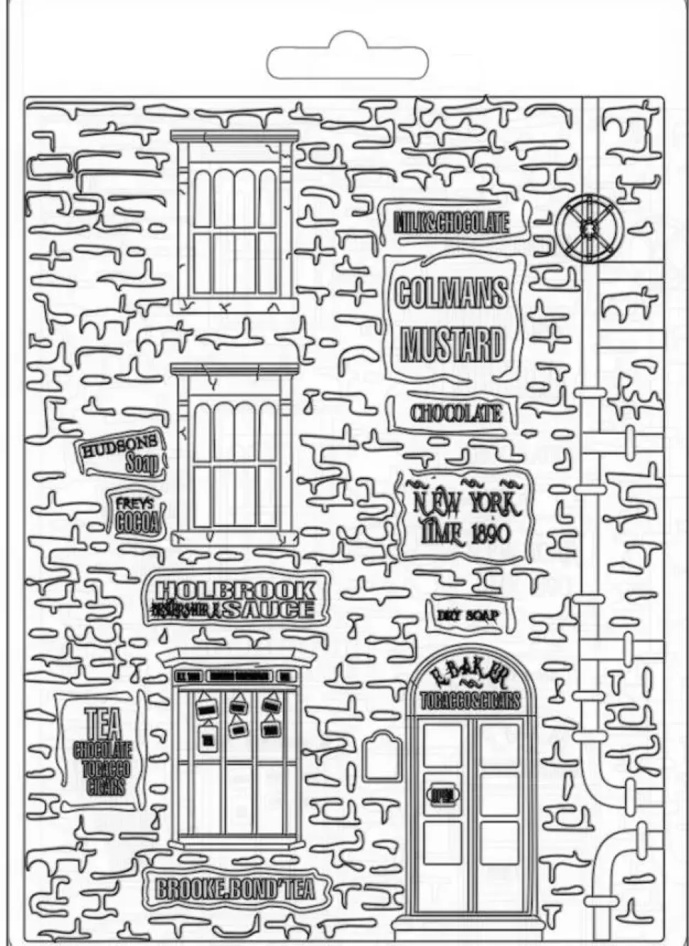 SUPER OFERTA **30%** Molde Flexible Edificios Sir Vagabond Aviator Stamperia 14x21cm