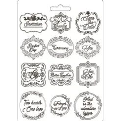 SUPER OFERTA **40%** Molde Flexible Platos You And Me Stamperia 21x29cm