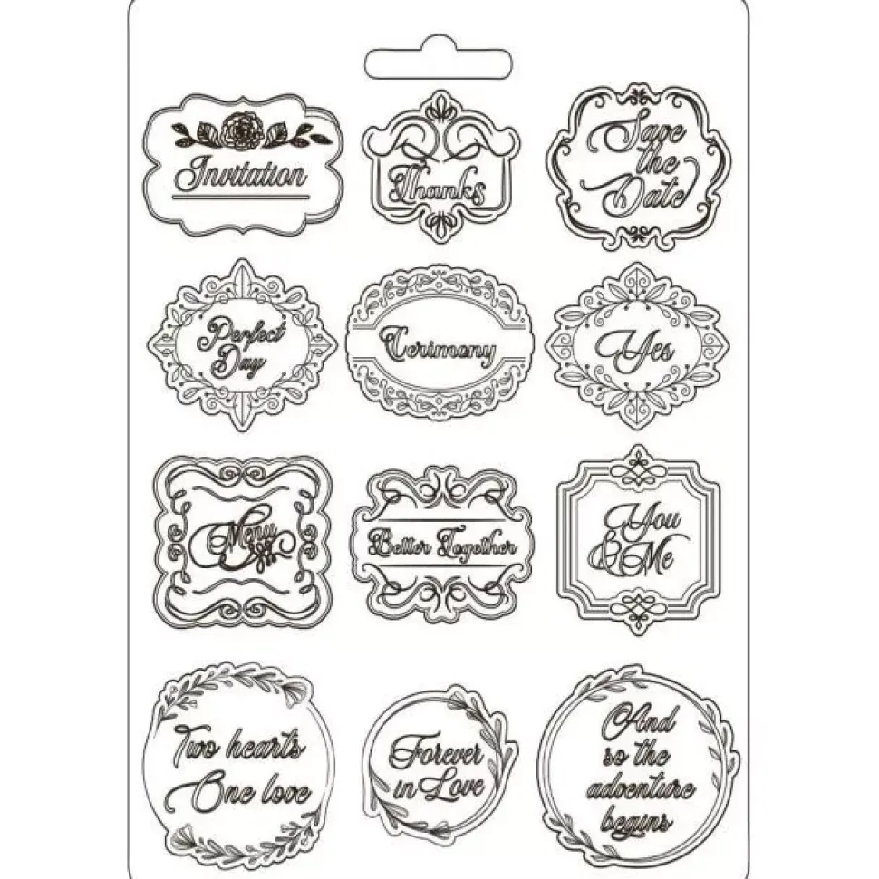 SUPER OFERTA **40%** Molde Flexible Platos You And Me Stamperia 21x29cm