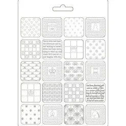 SUPER OFERTA **30%** Molde Flexible Alice Patchwork Alice Through the Looking Glass Stamperia 14x21cm