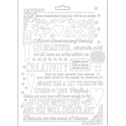 SUPER OFERTA **30%** Molde Flexible Writing Atelier des Arts Stamperia 14x21cm