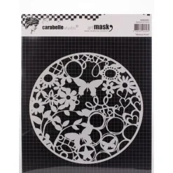 SUPER OFERTA **40%** Máscara circular Abstract Print 15x15cm