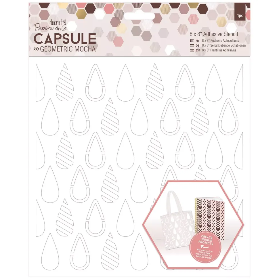 SUPER OFERTA **40%** Máscara Teadrops Capsule Geometric Mocha 20x20cm