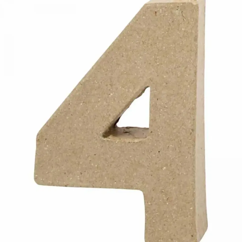 SUPER OFERTA **40%** Número 4 de papel maché Creativ Company 7x10cm
