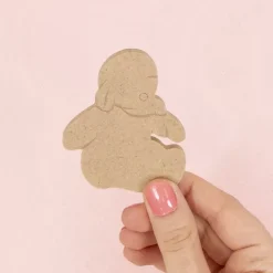 SUPER OFERTA **40%** Pack 3 Siluetas de Madera Niña Elefante 6x4cm