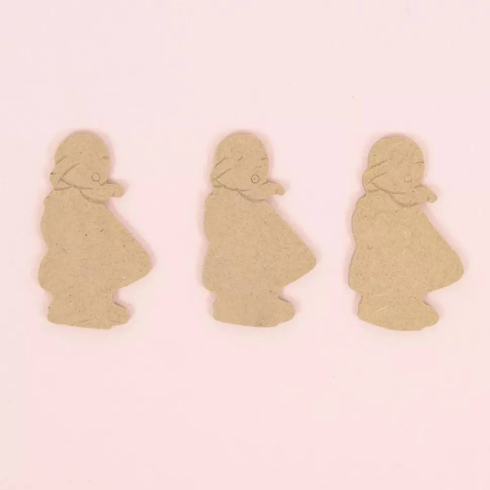 SUPER OFERTA **40%** Pack 3 Siluetas de Madera Abuela Elefante 5x8cm