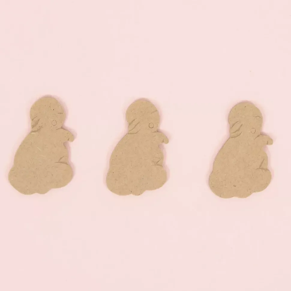 SUPER OFERTA **40%** Pack 3 Siluetas de Madera Niño Elefante 6x4cm