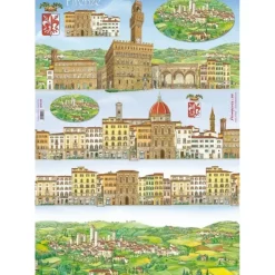 SUPER OFERTA **40%** Papel Clásico Para Decoupage Firenze Stamperia 50x70cm