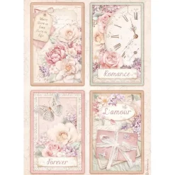 SUPER OFERTA **40%** Papel de Arroz III Romance Forever Stamperia 21x29cm