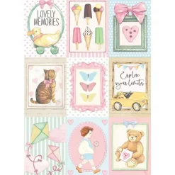 SUPER OFERTA **30%** Papel de Arroz Small Cards DayDream Stamperia A4