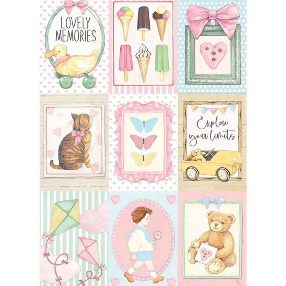 SUPER OFERTA **30%** Papel de Arroz Small Cards DayDream Stamperia A4