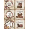 SUPER OFERTA **30%** Papel de Arroz Cards Romantic Our Way Stamperia 21x29cm