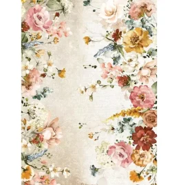 SUPER OFERTA **30%** Papel de Arroz Flores Romantic Garden of Promises Stamperia A4